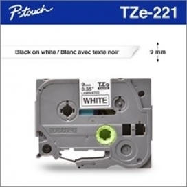 Brother™ TZe221 Black / White 9mm