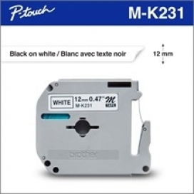 Brother™ MK231 Black / White 12mm