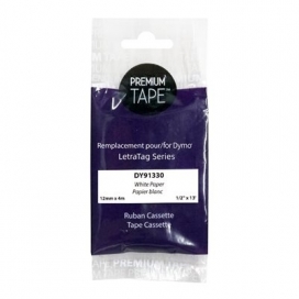 Dymo 91330 Paper Label Black / White 12mm