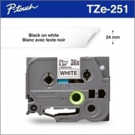 Brother™ TZe251 Black / White 24mm