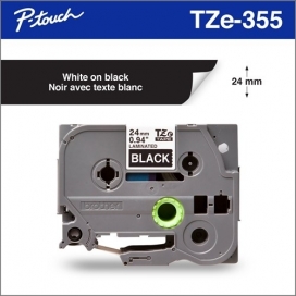 Brother™ TZe355 White / Black 24mm