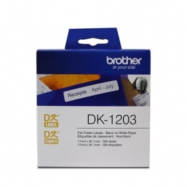 Brother™ DK1203 Folder Labels 0.66'' x 3.4'' (1 x 300 Labels)