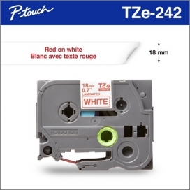 Brother™ TZe242 Rouge / Blanc 18mm