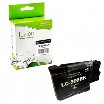 Brother LC506XLK. Cartouche compatible au rendement élevé Fuzion. Noir