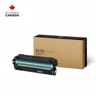 Remanufactured HP 508A (CF361A). Cyan Toner Cartridge. Ecotone