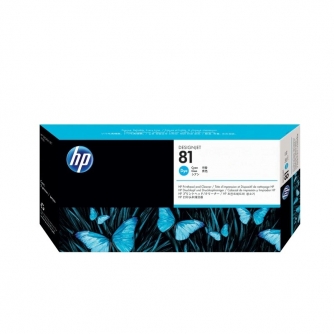 HP 81 (C4951A). Tête d'impression et dispositif de nettoyage. Cyan
