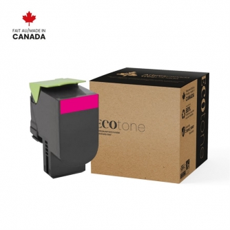 Lexmark 741M (74C1SM0). Cartouche de toner réusinée. Magenta. Ecotone