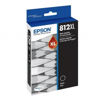 Epson 812XL (T812XL120-S). Cartouche originale. Rendement élevé. Noir