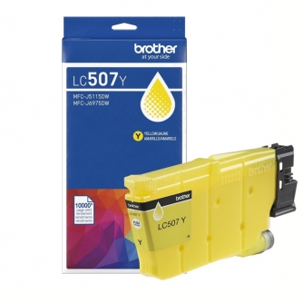 Brother LC507Y. Cartouche d'encre originale jaune, rendement ultra élevé Brother LC507Y. Cartouche d'encre originale jaune, rendement ultra élevé