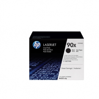 Original HP 90X (CE390XD). Black Toner Cartridge High Yield. Dual Pack