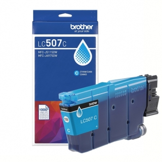 Brother LC507C. Cartouche d'encre originale cyan, rendement ultra élevé Brother LC507C. Cartouche d'encre originale cyan, rendement ultra élevé