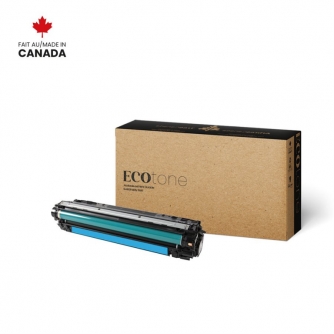Remanufactured HP 650A (CE271A). Cyan Toner Cartridge. Ecotone