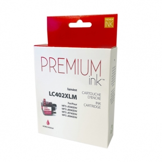 Brother LC402XLMS. Cartouche d'encre compatible, rendement élevé. Magenta Premium Ink