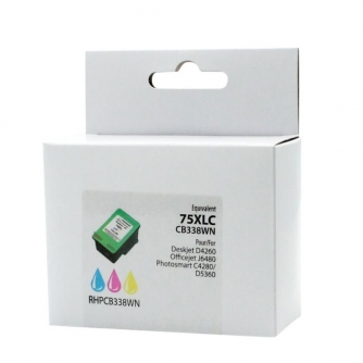 Remanufactured HP 75XL (CB338WN). Color Ink Cartridge High Yield. Premium Ink