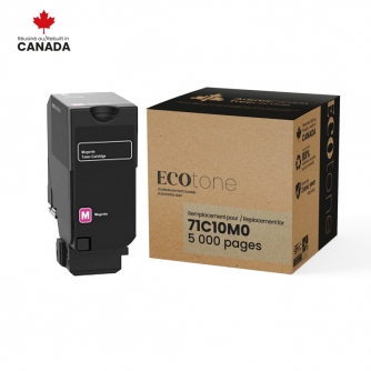 Lexmark 71C10M0. Cartouche de toner réusinée. Magenta Ecotone