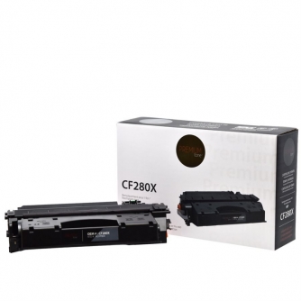 Compatible HP 80X (CF280X). Cartouche de toner. Rendement élevé. Noir. Premium Tone