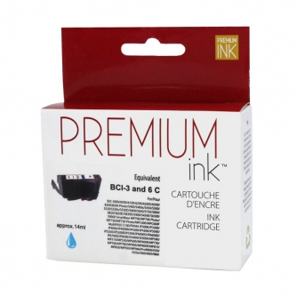 Canon BCI 3/6. Cartouche d'encre compatible. Photo cyan Premium Ink