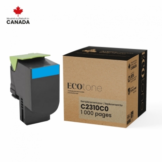 Lexmark C2310C0. Cartouche de toner réusinée. Cyan Ecotone